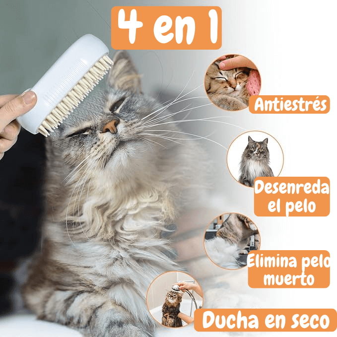 Cepillo 4 en 1 para Mascotas